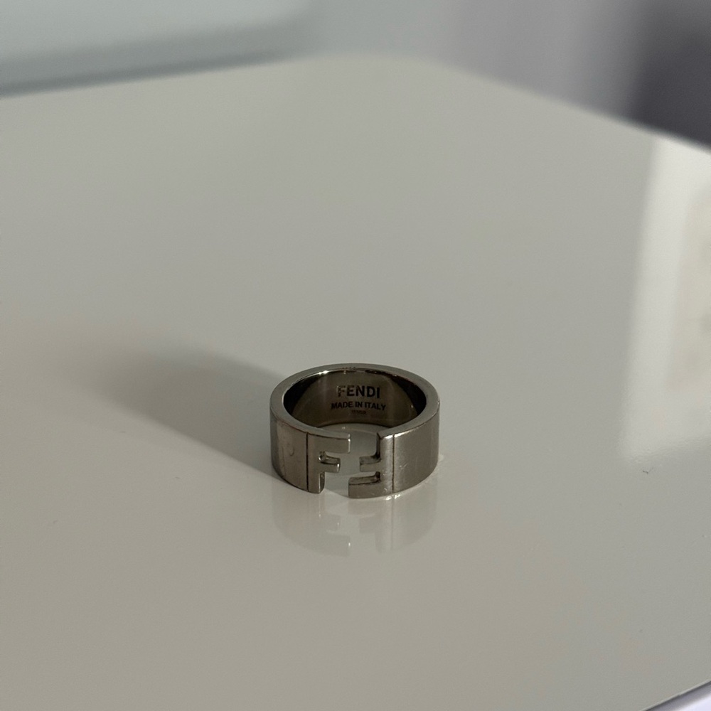 Fendi Silver Band Jewelry Ring